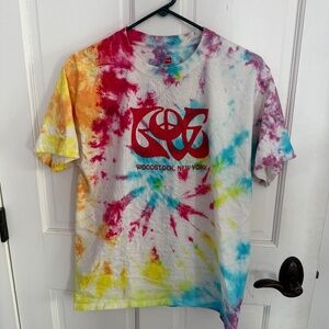 "Love, Woodstock, NY" tie-dyed T-shirt, size M